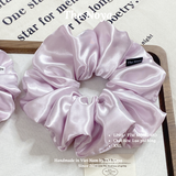 Dây buộc tóc siêu phồng handmade phi lụa màu tím mộng mơ by The Noya LP03
