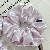 Dây buộc tóc siêu phồng handmade phi lụa màu tím mộng mơ by The Noya LP03