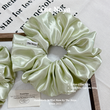 Dây buộc tóc siêu phồng handmade phi lụa Cốm Xưa by The Noya LP04