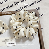 Be chấm bi - Dây buộc tóc siêu phồng handmade phi lụa by The Noya ST25
