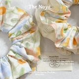 Scrunchies 2 TẦNG - Dây buộc tóc handmade hoạ tiết hoa tuylip mix The Noya T22