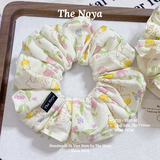 THƠ BÉ SCRUNCHIES 2 TẦNG - Dây buộc tóc handmade hoạ tiết THƠ BÉ mix The Noya T23