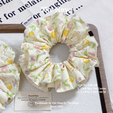 THƠ BÉ SCRUNCHIES 2 TẦNG - Dây buộc tóc handmade hoạ tiết THƠ BÉ mix The Noya T23