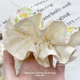 THƠ BÉ SCRUNCHIES 2 TẦNG - Dây buộc tóc handmade hoạ tiết THƠ BÉ mix The Noya T23