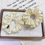 THƠ BÉ SCRUNCHIES 2 TẦNG - Dây buộc tóc handmade hoạ tiết THƠ BÉ mix The Noya T23