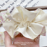 Scrunchies 2 TẦNG - Dây buộc tóc handmade hoạ tiết hoa loang mộng mơ The Noya T24