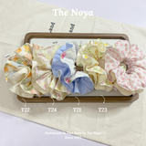 THƠ BÉ SCRUNCHIES 2 TẦNG - Dây buộc tóc handmade hoạ tiết THƠ BÉ mix The Noya T23