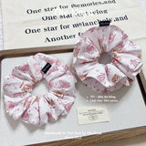 Dây buộc tóc 3 KIỂU handmade hoạ tiết mèo nơ hồng nhiều mặt The Noya T27