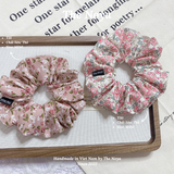 Dây buộc tóc handmade hoạ tiết hoa lạ by The Noya T30, T31