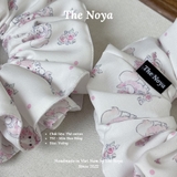 Mèo Hoa Hồng - Dây buộc tóc handmade siu phồng hoạ tiết mèo by The Noya T52