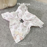 Scrunchies handmade nhiều kiểu hoạ tiết Thỏ Hoa Hồng mềm mại by The Noya T56