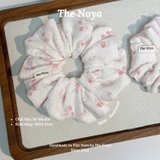 Rosemuse Scrunchie - Dây buộc tóc xô muslim 2 tầng phối viền, scrunchie cẩm tú cầu handmade by The Noya X100