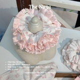 Rosemuse Scrunchie - Dây buộc tóc xô muslim 2 tầng phối viền, scrunchie cẩm tú cầu handmade by The Noya X100