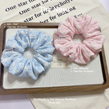 Hồng Mơ - Scrunchies màu pastel hoạ tiết lạ handmade Siêu Phồng The Noya X44