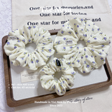 [SIÊU PHỒNG] Scrunchies form to bồng bềnh hoạ tiết hoa nhí xanh handmade The Noya X47