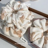 'Bear Choco' Scrunchies chất Xô Muslin handmade by The Noya X79