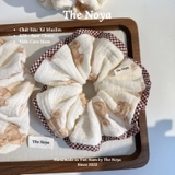 'Bear Choco' Scrunchies chất Xô Muslin handmade by The Noya X79