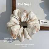 'Bear Choco' Scrunchies chất Xô Muslin handmade by The Noya X79