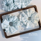 'Cloudy Mint' Scrunchies handmade siêu phồng nhiều kiểu màu pastel by The Noya X80