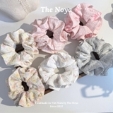 Scrunchie, dây buộc tóc 2 tầng xô muslim handmade siêu phồng hoạ tiết vintage The Noya X85-X90