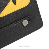 FENDI BUGS MONSTER EYES SAFFIANO LEATHER CLUTCH