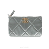 Chanel 19 O Case Grey Satin