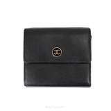 Chanel Coco Button Compact Wallet Black