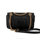 Gucci Black Matelassé Small GG Marmont Shoulder Bag – Thanh lịch & biểu tượng vượt thời gian
