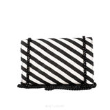 Kate Monogramme Saint Laurent Kate Monogram Small Striped Black White