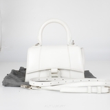 Balenciaga Hourglass Top Handle Bag – White