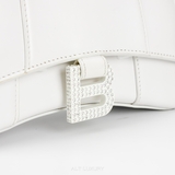 Balenciaga Hourglass Top Handle Bag – White