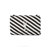Kate Monogramme Saint Laurent Kate Monogram Small Striped Black White