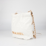 Chanel 19 Flap Bag Quilted Lambskin – White