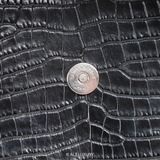 Saint Laurent YSL Sunset Medium Croc Black