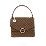 Celine Macadam Canvas Handbag – PVC nâu cổ điển