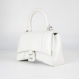 Balenciaga Hourglass Top Handle Bag – White