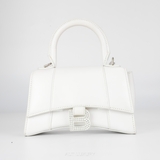 Balenciaga Hourglass Top Handle Bag – White