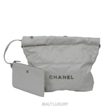 CHANEL 22 BAG WHITE QUILTED CALFSKIN