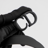 Dior CD Saddle Calfskin Belt Matte Black