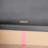 Burberry Halton Large Check Canvas & Cowhide Flap Bi-Fold Long Wallet