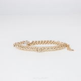 Chanel Choker – Kim loại & hạt đá, vàng ánh kim
