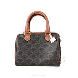 Celine Triomphe Canvas Boston Bag – Brown