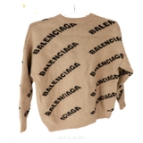 BALENCIAGA Allover Logo Crewneck Sweater