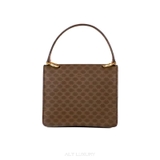 Celine Macadam Canvas Handbag – PVC nâu cổ điển