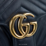 Gucci Black Matelassé Small GG Marmont Shoulder Bag – Thanh lịch & biểu tượng vượt thời gian
