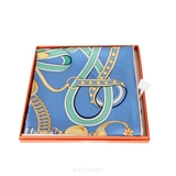 HERMÈS GRAND TRALALA CARRÉ 90 SCARF BLUE