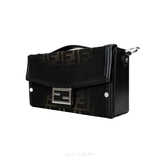 Fendi Baguette Bag – FF Canvas Black