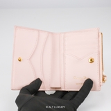 Dior Caro Compact Wallet Quilted Cannage Lambskin – Pink