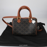 Celine Triomphe Canvas Boston Bag – Brown