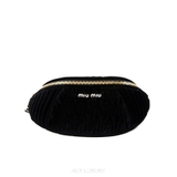 MiuMiu Black Velvet Matelassé Belt Bag